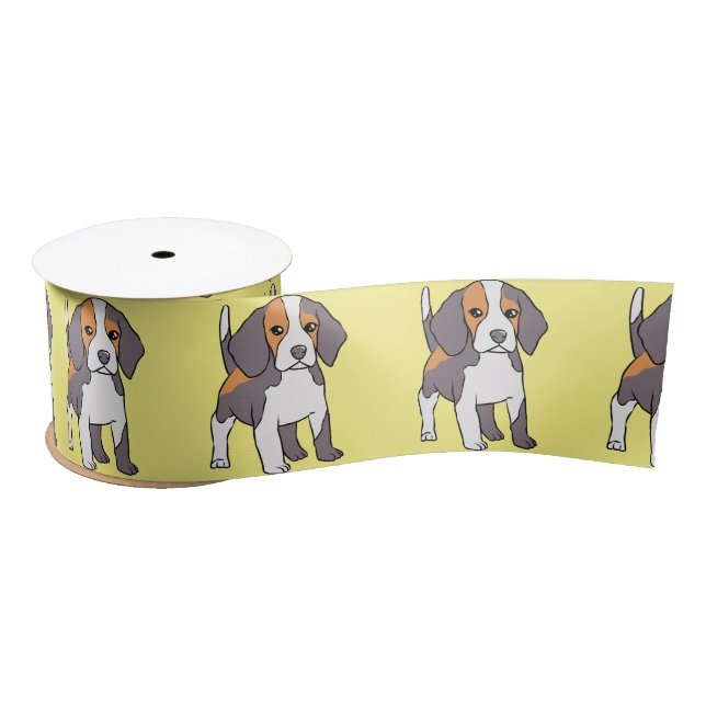 Ruban En Satin Cute Beagle (Bobine)
