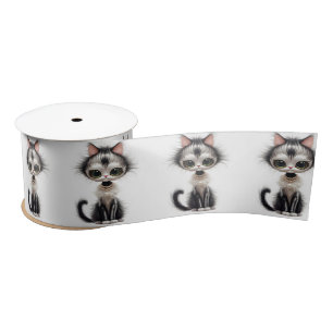 Ruban En Satin Cute Chats Avec Colliers De Perles