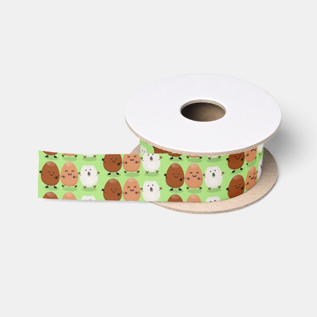 Ruban En Satin Cute kawaii oeufs humoristique dessin animé (Bobine)