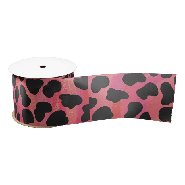 Ruban En Satin DalmatiDalmatien noir et rouge (Bobine)