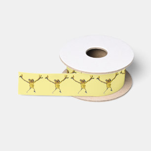 Ruban En Satin Dancing Frog Animal Art