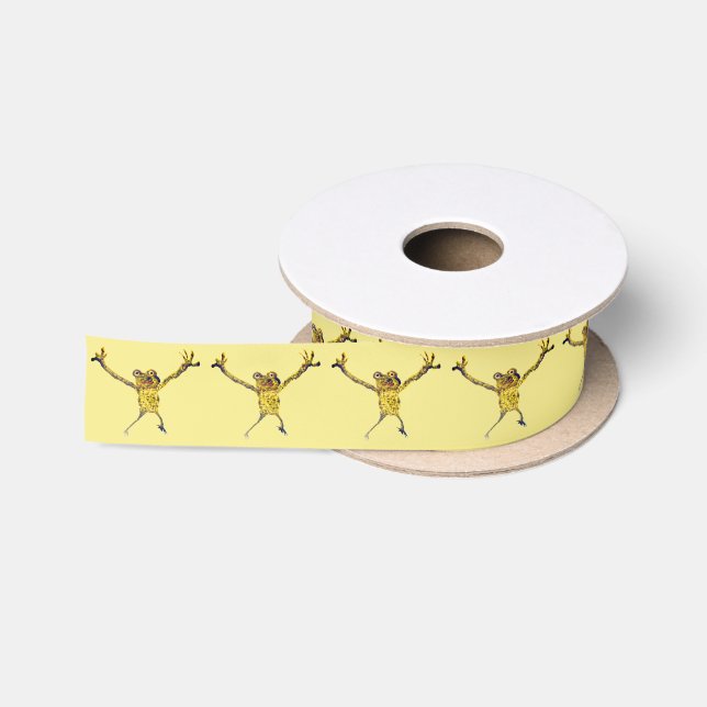 Ruban En Satin Dancing Frog Animal Art (Bobine)