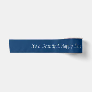 Ruban En Satin Deep Blue 003366 - Message personnalisé ou blanc