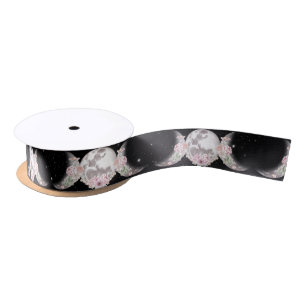Ruban En Satin Déesse Triple Lune Floral Wicca Handfasting