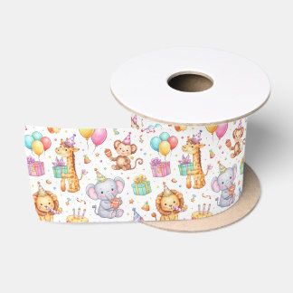 Ruban En Satin Défilé d'animaux de fête – Conception d'anniversai
