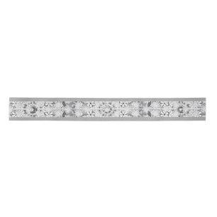 Ruban En Satin Dentelle en céramique grise et flocon de neige