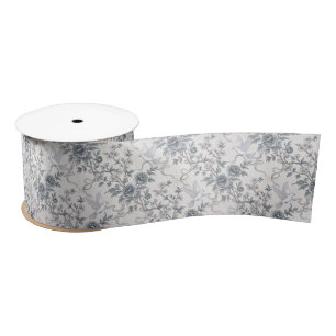 Ruban En Satin Des colombes et des fleurs de pivoine avec des rub