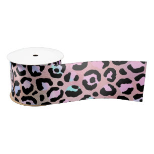 Ruban En Satin Design Iridescendant Leopard Series 6