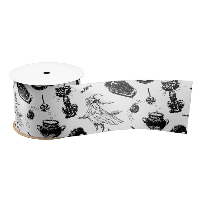 Ruban En Satin Design motif d'Halloween (Bobine)