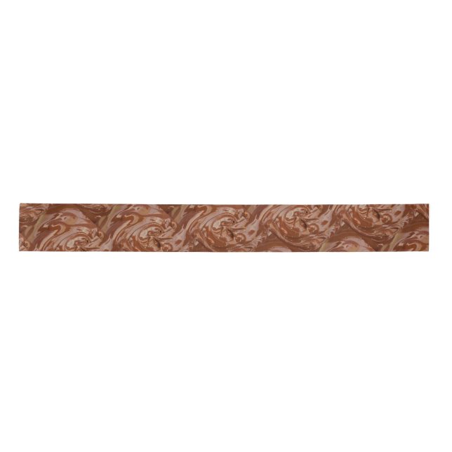 Ruban En Satin Dessert tourbillon marron chocolat fondu (Devant)