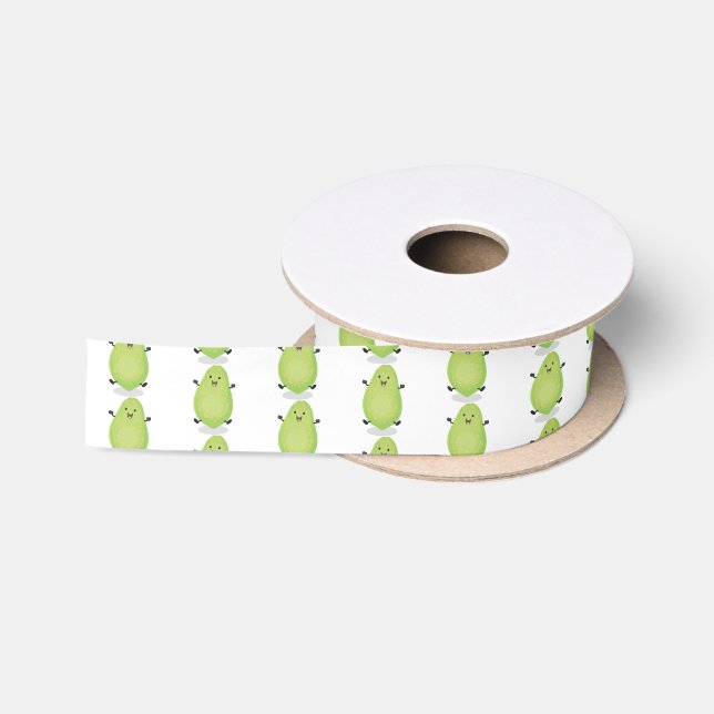Ruban En Satin dessin de la patte papaye de Cute kawaii (Bobine)