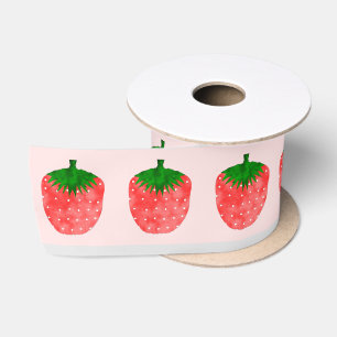 Ruban En Satin Dessin fraise