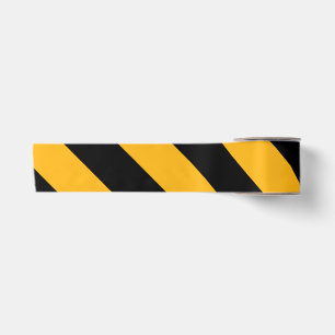 Ruban En Satin Diagonales jaunes et noires