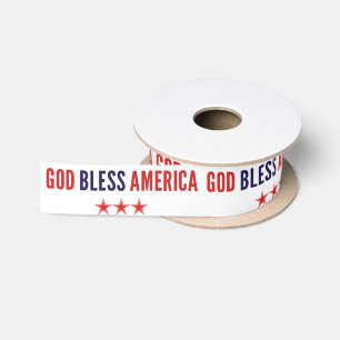 Ruban En Satin Dieu béni l'Amérique