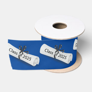 Ruban En Satin Diplôme de 2024 sur le bleu