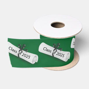 Ruban En Satin Diplôme de 2024 sur le vert