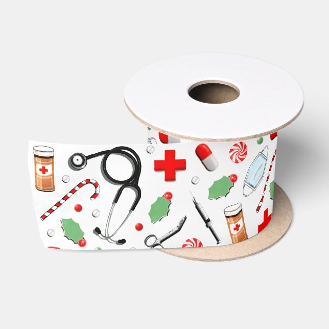 Ruban En Satin Docteur Holiday Cadeau (Bobine)