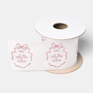 Ruban En Satin Doux comme notre amour Mariage vintage rouge et