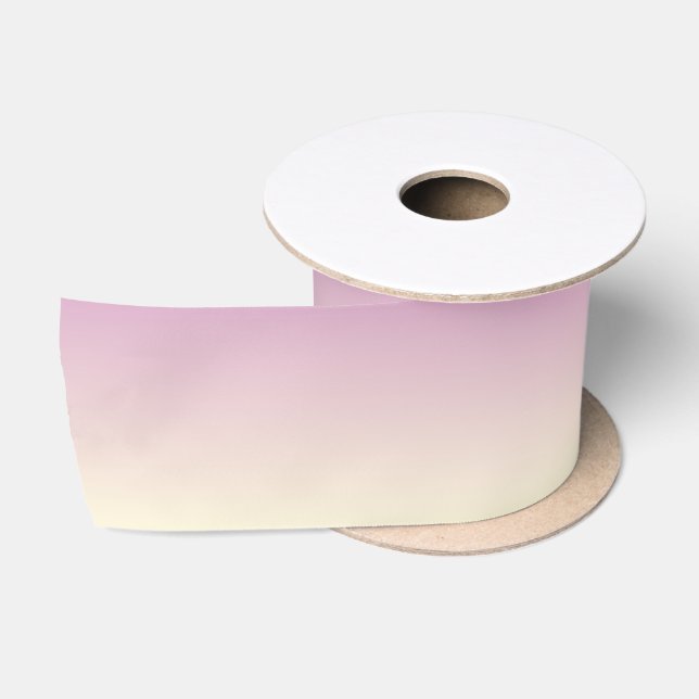 Ruban En Satin Doux pourpre et rayure vanille (Bobine)
