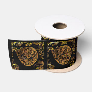 Ruban En Satin Dragon d'or