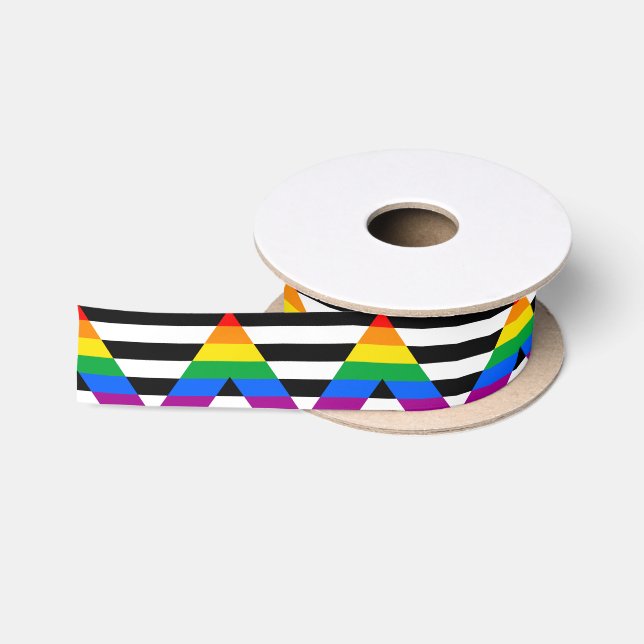 Ruban En Satin Drapeau allié LGBTQ+ (Bobine)