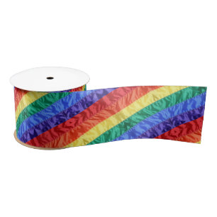 Ruban En Satin Drapeau arc-en-ciel rayures LGBT gay pride LGBTQ