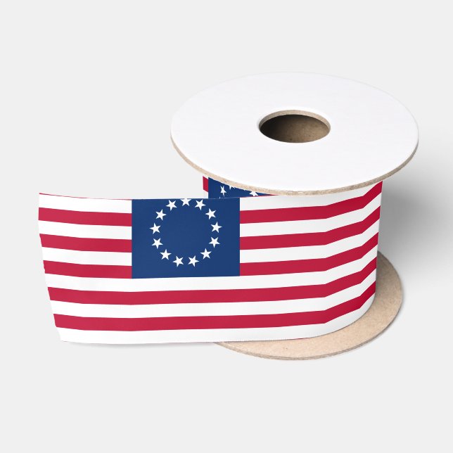 Ruban En Satin Drapeau Betsy Ross Old Glory américain (Bobine)