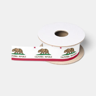 Ruban En Satin Drapeau californien, drapeau américain