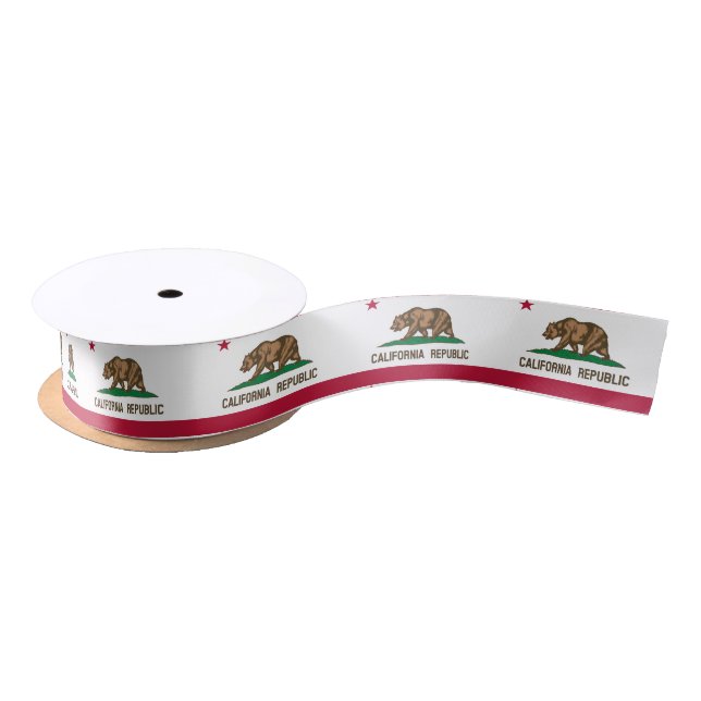 Ruban En Satin Drapeau californien, drapeau américain (Bobine)