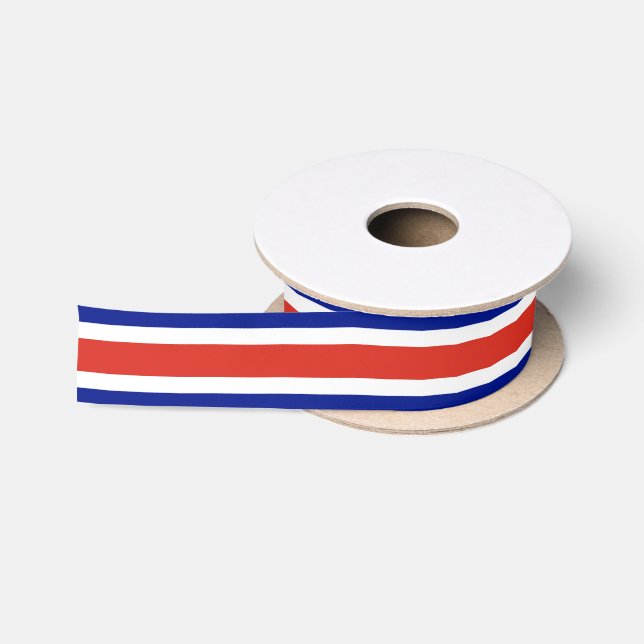 Ruban En Satin Drapeau civil du Costa Rica (Bobine)