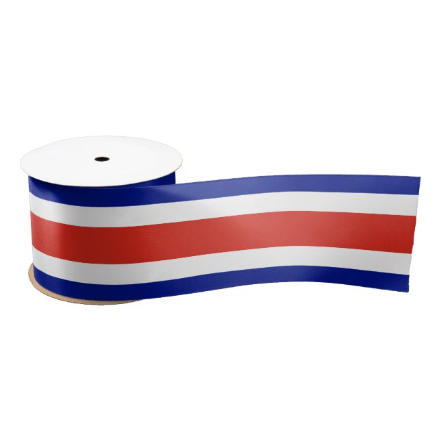 Ruban En Satin Drapeau civil du Costa Rica (Bobine)