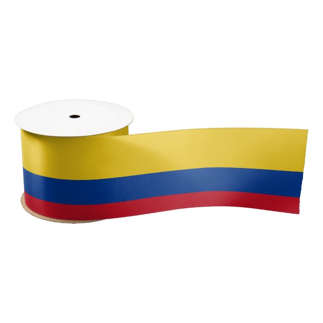 Ruban En Satin Drapeau Colombie - Bandera De Colombia (Bobine)