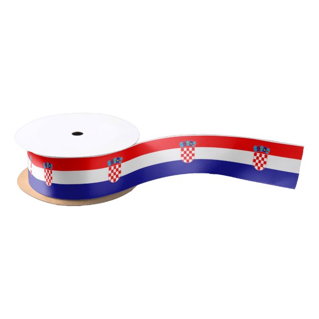 Ruban En Satin Drapeau Croatie (Bobine)