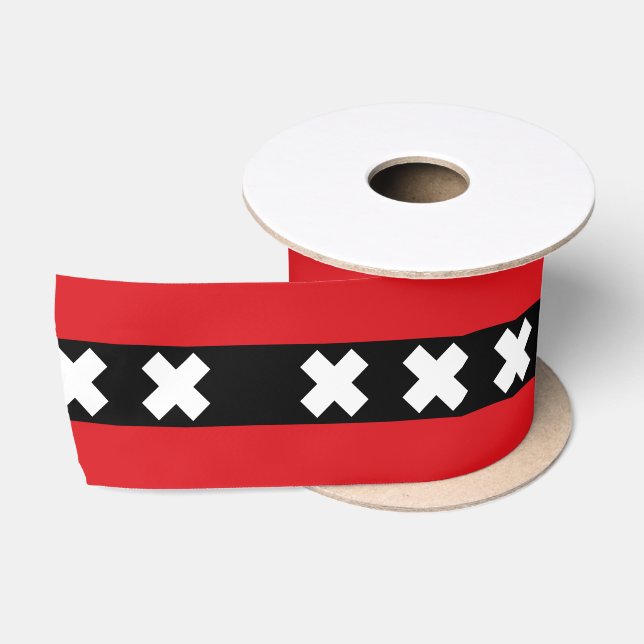 Ruban En Satin Drapeau d'Amsterdam (Bobine)