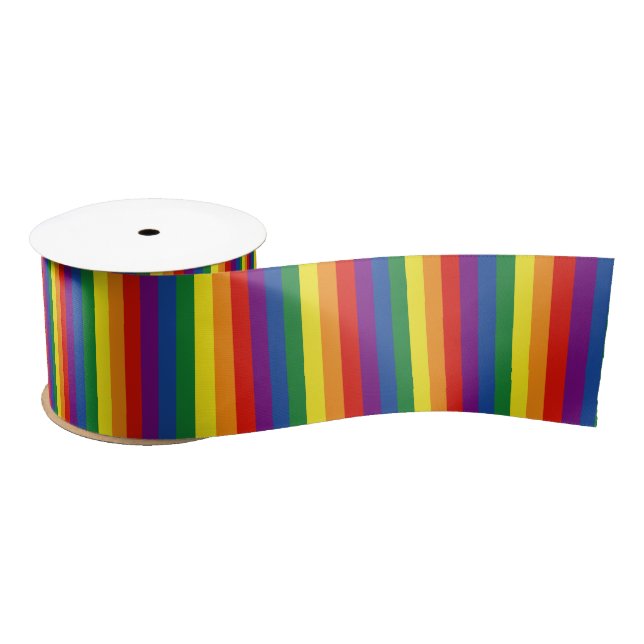 Ruban En Satin Drapeau d'arc-en-ciel de gay pride (Bobine)