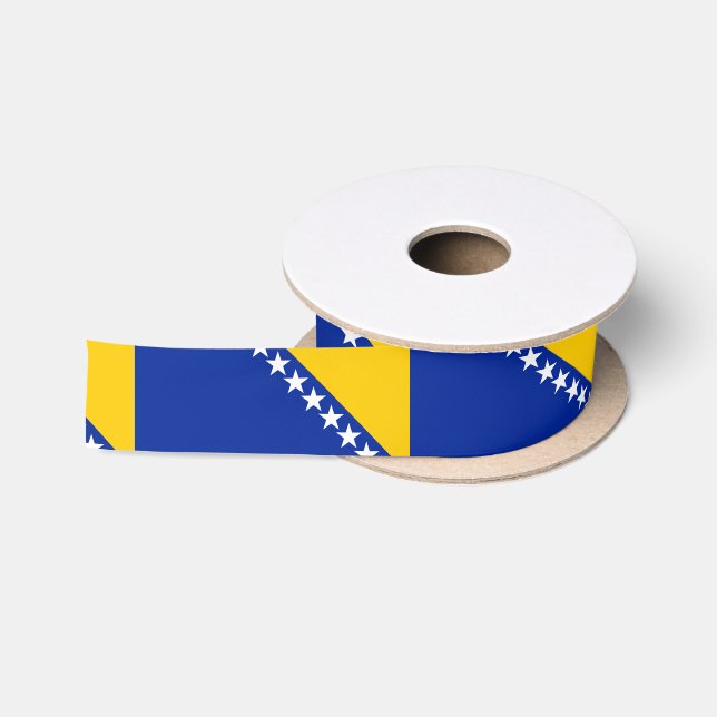 Ruban En Satin Drapeau de Bosnie-Herzégovine (Bobine)