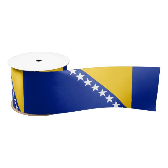 Ruban En Satin Drapeau de Bosnie-Herzégovine (Bobine)