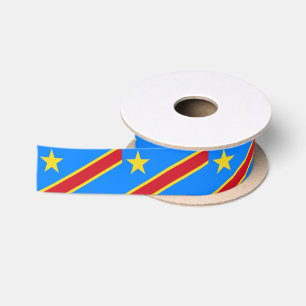 Ruban En Satin Drapeau de Congo-Kinshasa