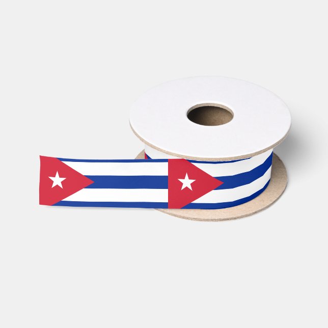 Ruban En Satin Drapeau de Cuba (Bobine)