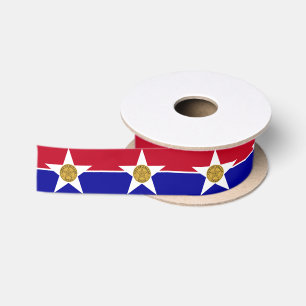 Ruban En Satin Drapeau de Dallas, Texas Satin Ribbon