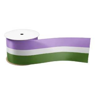 Ruban En Satin Drapeau de fierté genderqueer de SlipperyJoe lavan