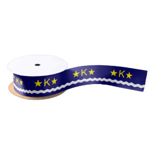 Ruban En Satin Drapeau de Kinshasa, Congo Satin Ribbon