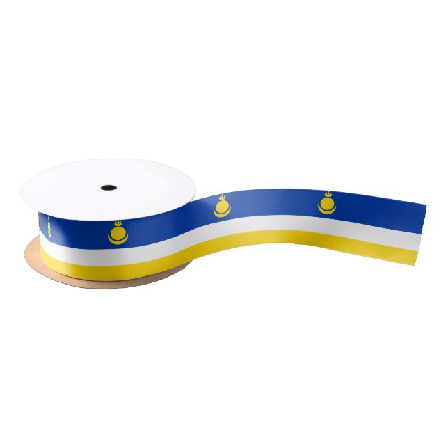 Ruban En Satin Drapeau de la Buryatia patriotique (Bobine)