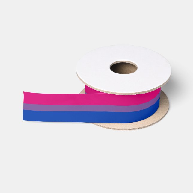 Ruban En Satin Drapeau de la fierté bisexuelle (Bobine)