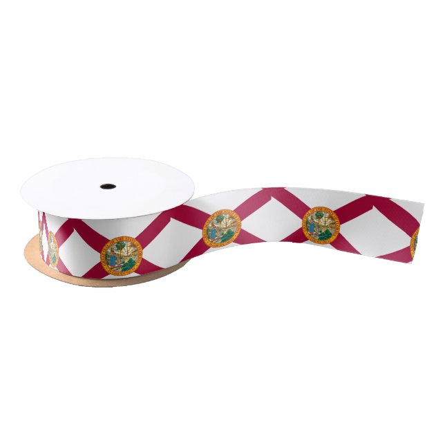 Ruban En Satin Drapeau de la Floride (Bobine)