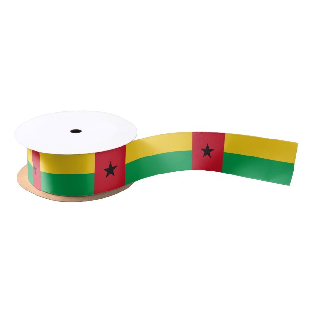 Ruban En Satin Drapeau de la Guinée Bissau (Bobine)