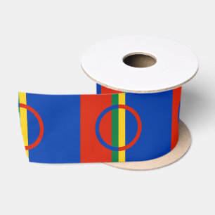 Ruban En Satin Drapeau de la Laponie (Noël) (Sami) (Laplander)