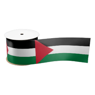Ruban En Satin Drapeau de la Palestine