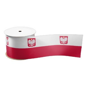 Ruban En Satin Drapeau de la Pologne