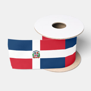 Ruban En Satin Drapeau de la République Dominicaine